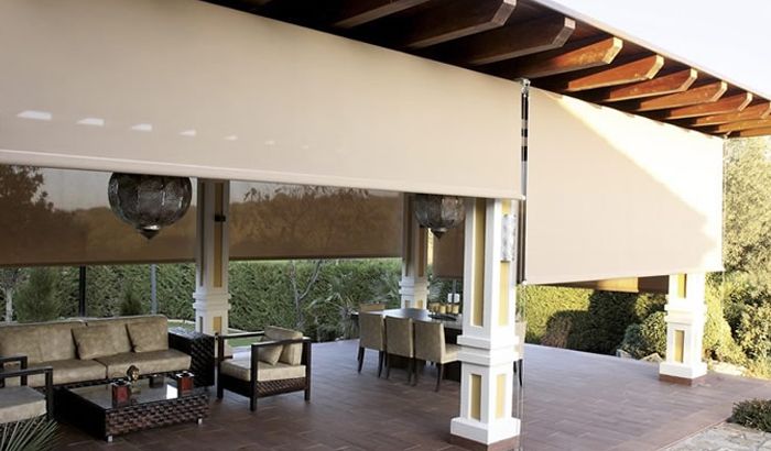 cable retractable patio shade system