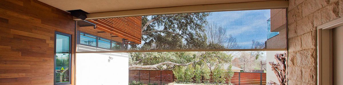Georgetown motorized retractable porch screens-Texas